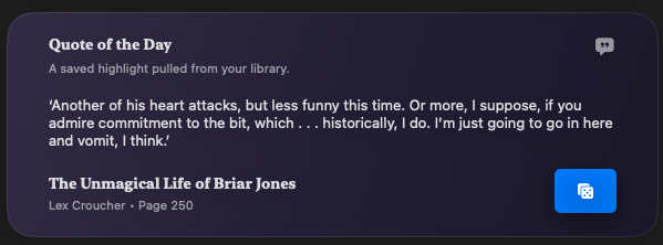 Quote of the Day selected from the reader's library